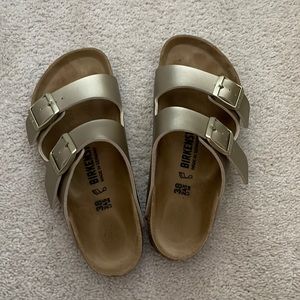 Like new gold womens birkenstock size 7/7.5